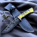 Custom Handmade Blade Damascus Steel Hunting Knife OLD FORGE BLADES