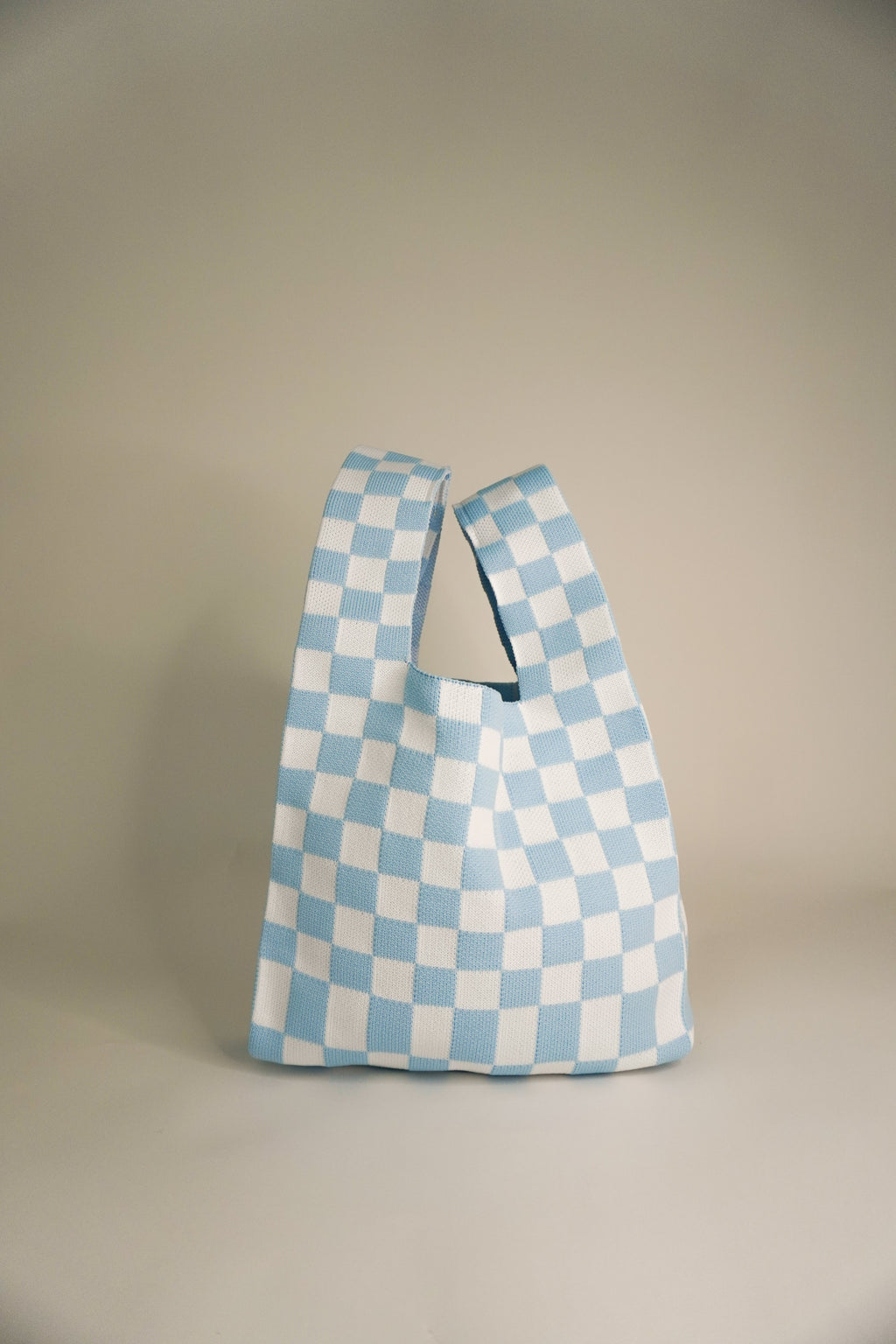 Classic Checkered Blue Handbag A Bag Concept