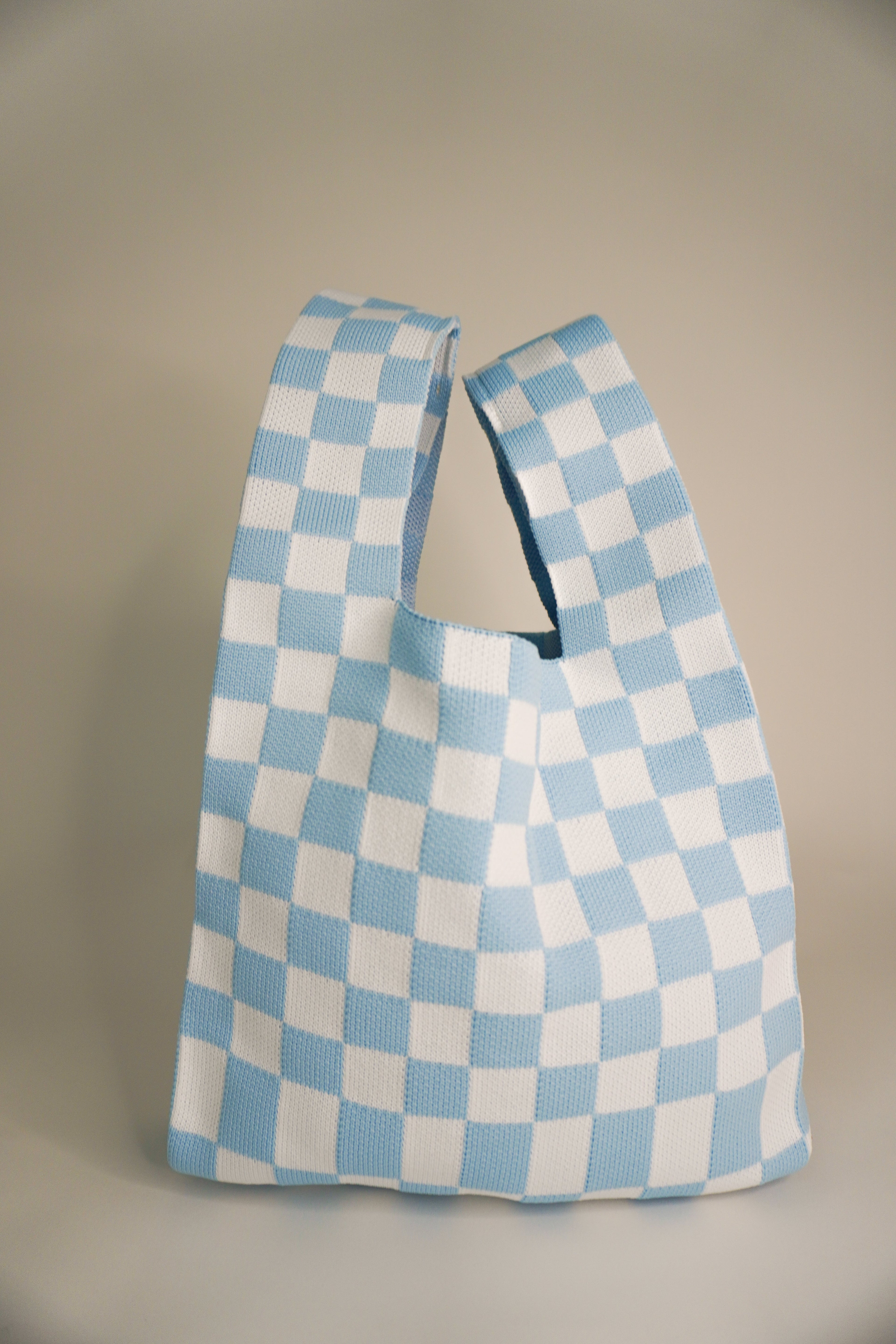 Classic Checkered Blue Handbag A Bag Concept