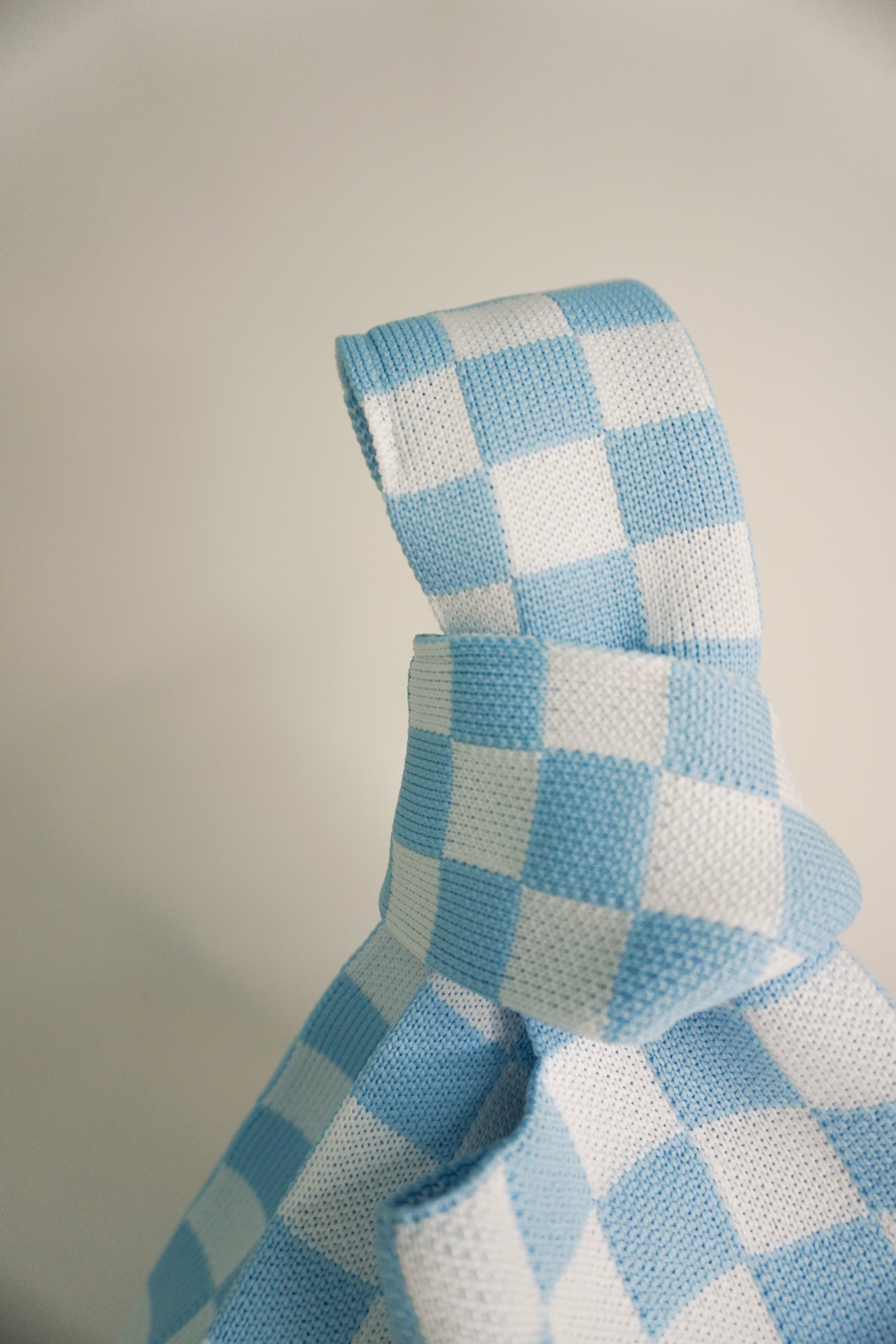 Classic Checkered Blue Handbag A Bag Concept