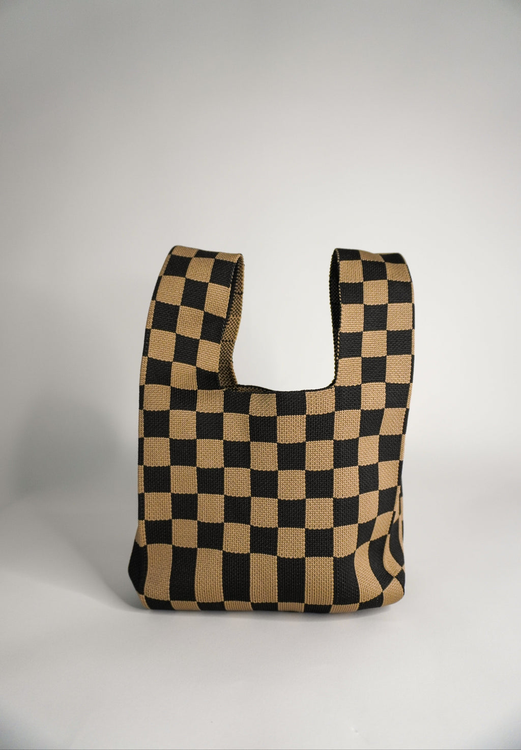 Classic Checkered Brown Handbag A Bag Concept