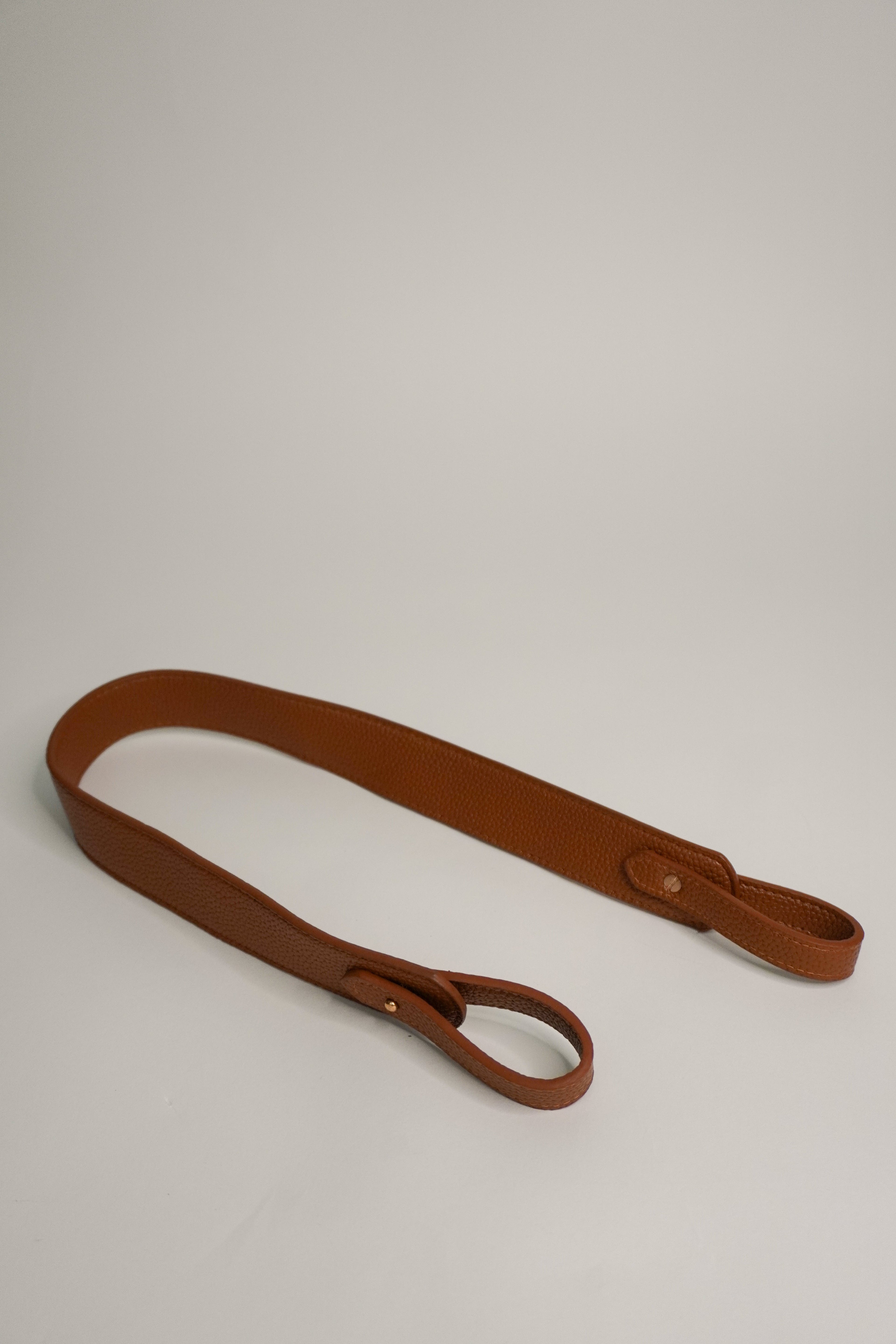 Brown Vegan Leather Strap A Bag Concept