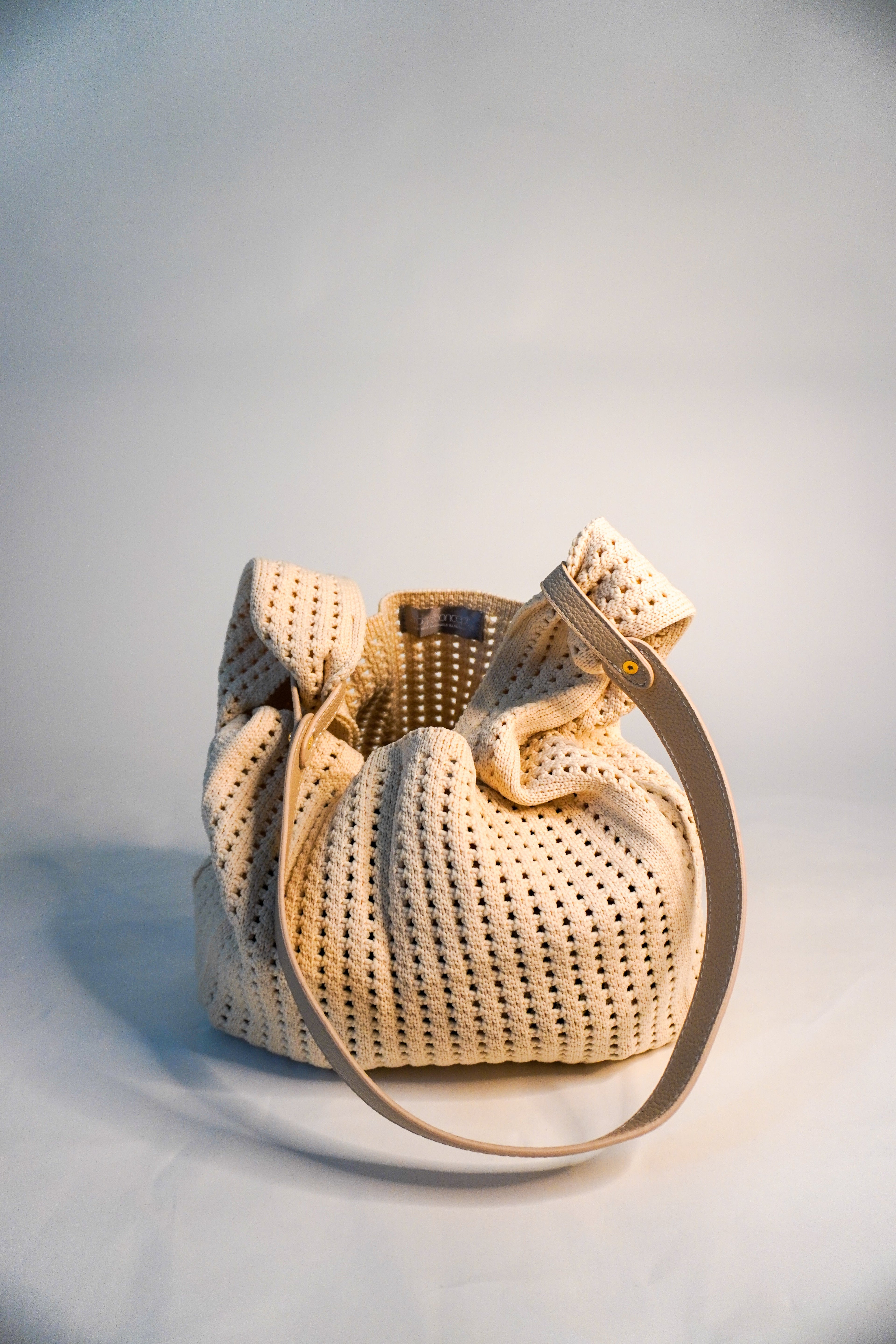 Taupe Vegan Leather Strap A Bag Concept