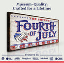 4th of July Personalized Welcome Sign Tailored Canvases