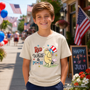 Kids Red White & Proud Winnie-the-Pooh T-Shirt, 1926 A.A. Milne Youth Patriotic 4th of July Tee OrnamentallyYou