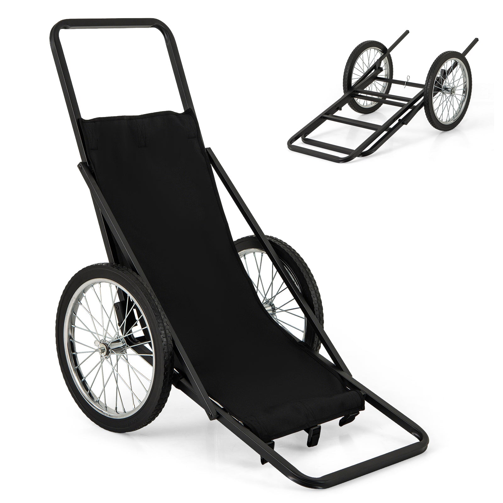 550 LBS Folding Deer Game Cart with Polyester Liner for Hunting