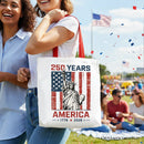 Statue of Liberty America Flag 250 Years Tote Bag, 4th of July USA Patriotic 1776–2026 Gift Shopper OrnamentallyYou