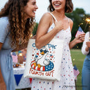 Chill The Fourth Out Goose Canvas Tote Bag, Funny Patriotic 4th of July Gift Shopper OrnamentallyYou