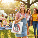 Statue of Liberty America Flag 250 Years Tote Bag, 4th of July USA Patriotic 1776–2026 Gift Shopper OrnamentallyYou