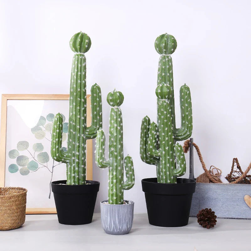Dlight Decor 43cm Desert Cactus Plant with Foam Thorn Ball for Home and Garden Decor Dlight Decor