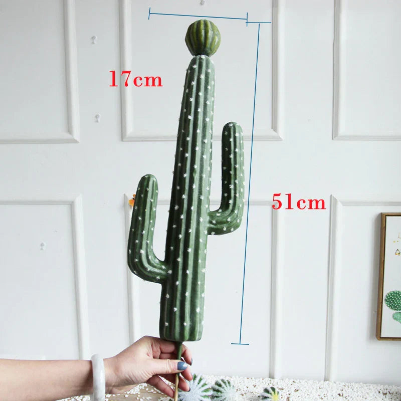 Dlight Decor 43cm Desert Cactus Plant with Foam Thorn Ball for Home and Garden Decor Dlight Decor