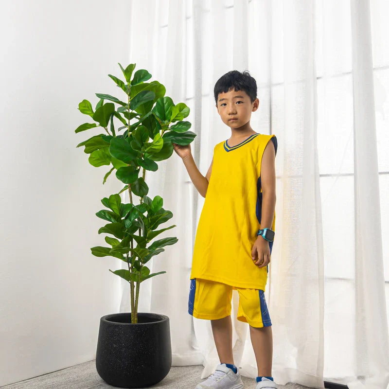 Dlight Decor 122cm Large Ficus Tree Branch with Tropical Rubber Leaves Dlight Decor