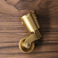 1.5-Inch Brass Furniture Casters – Gold Retro Round Cup Wheels for Cabinets, Tables, and Shelves Dlight Decor
