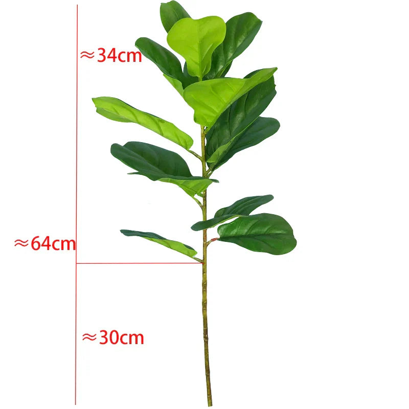 Dlight Decor 122cm Large Ficus Tree Branch with Tropical Rubber Leaves Dlight Decor