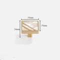 Brass Furniture Handle with Natural Shell – Modern Wardrobe, Drawer, and Dresser Knobs Dlight Decor