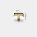 Black Leather and Gold Zinc Alloy Cabinet Handle – Luxury Drawer Pull for Wardrobes and Dressers (128mm) Dlight Decor