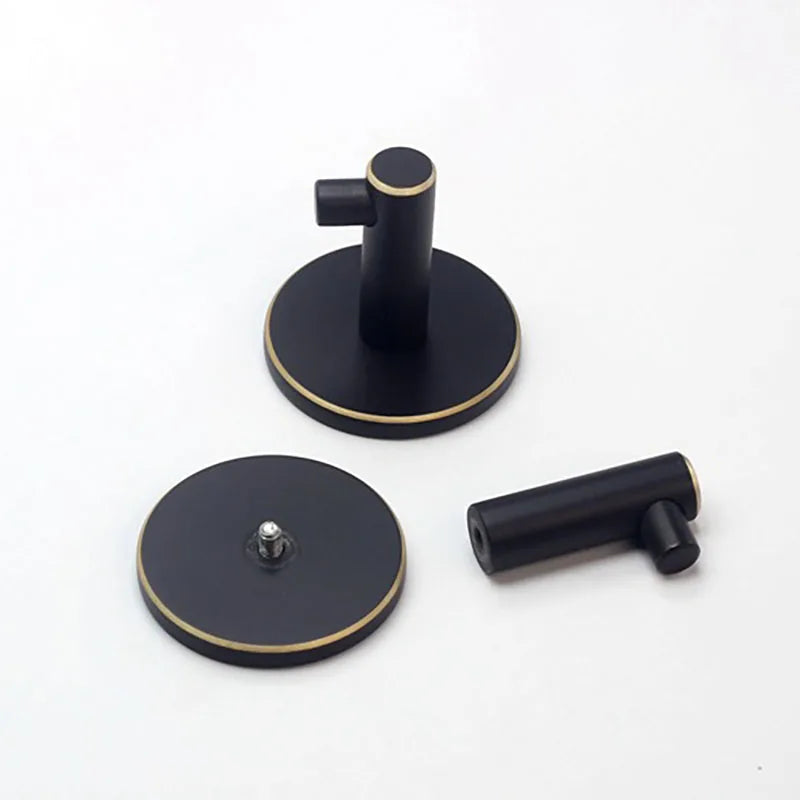 Brass Wall Hook – Gold and Black Towel Hanger for Bathroom, Kitchen, and Bedroom Storage Dlight Decor