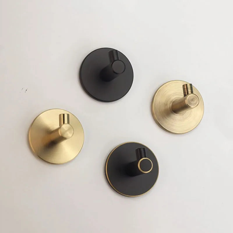 Brass Wall Hook – Gold and Black Towel Hanger for Bathroom, Kitchen, and Bedroom Storage Dlight Decor