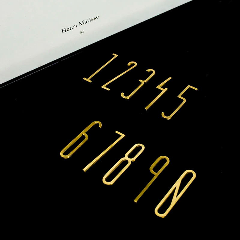 Solid Brass Alphabet Letters and Numbers – Adhesive DIY Door Decor for Home, Hotel, and Baby Names Dlight Decor