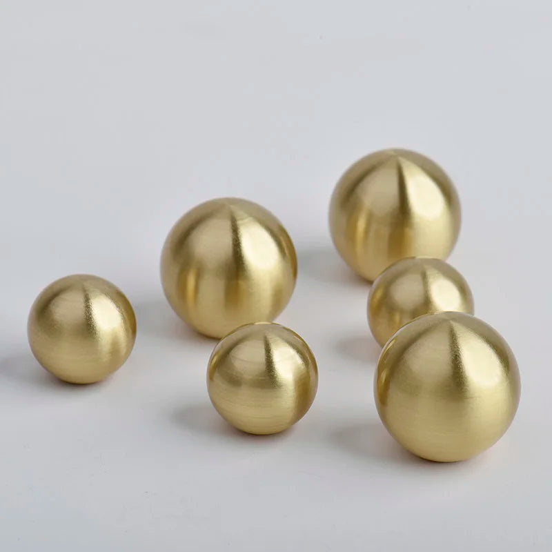 Brass Ball Cabinet Knobs – Modern Wardrobe Handles and Dresser Pulls Dlight Decor