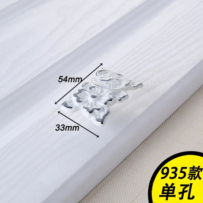 European Ivory White Cabinet Handle – Elegant Zinc Alloy Drawer Pulls for Dressers, Closets, and Cupboards (96mm) Dlight Decor