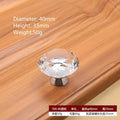 Round Cut Crystal Ball Knobs – Polished Chrome Cabinet Handles in 30mm, 40mm, 50mm (Clear, Pink, Blue, Green, Amber) Dlight Decor