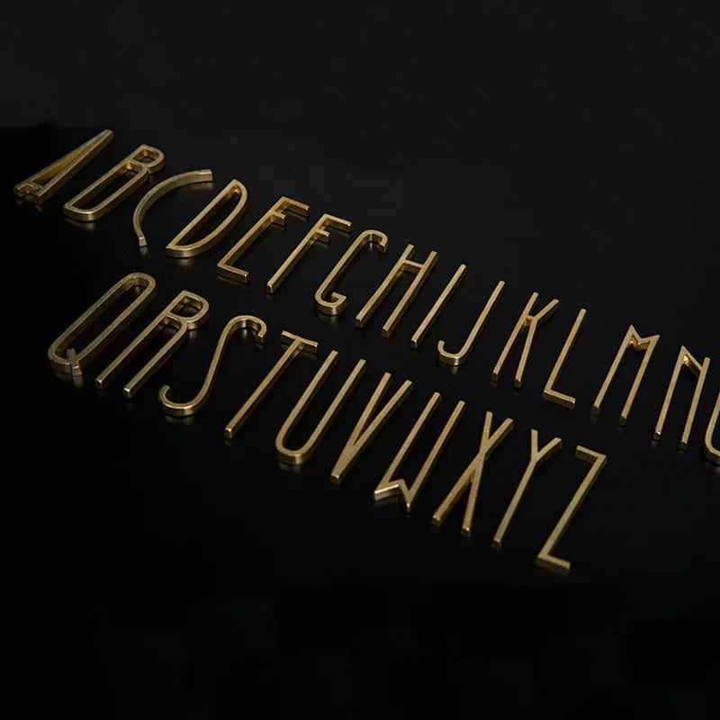 5mm Brass Letters – DIY Wall Decorative Name Signs for Business, Shops, and Doors Dlight Decor