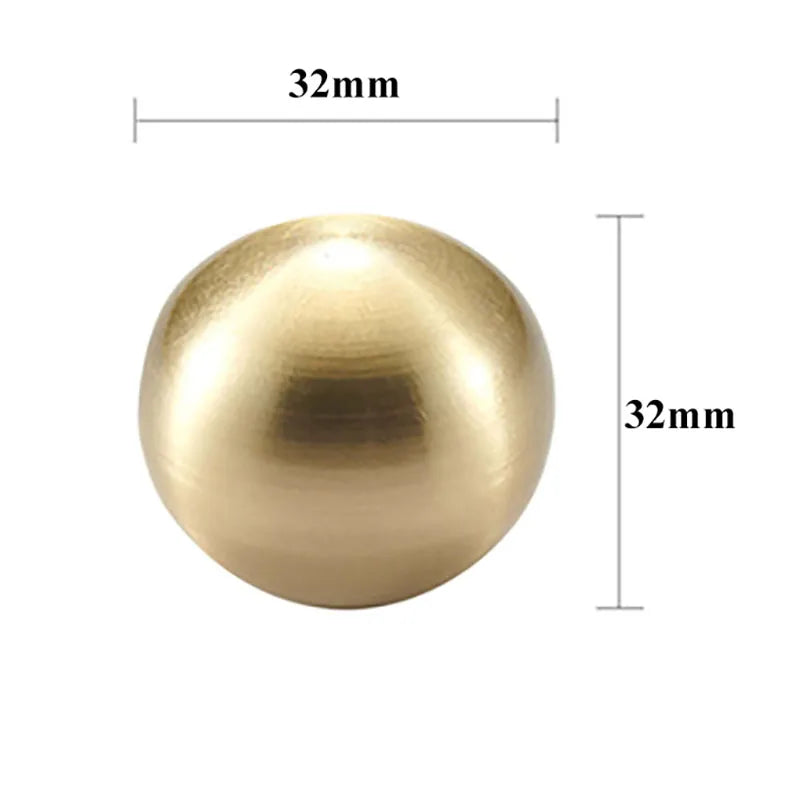 Brass Ball Cabinet Knobs – Modern Wardrobe Handles and Dresser Pulls Dlight Decor