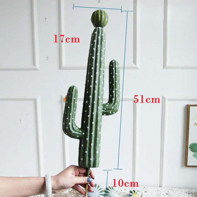 Dlight Decor 43cm Desert Cactus Plant with Foam Thorn Ball for Home and Garden Decor Dlight Decor