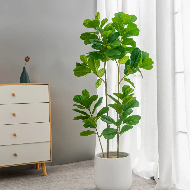 Dlight Decor 122cm Large Ficus Tree Branch with Tropical Rubber Leaves Dlight Decor