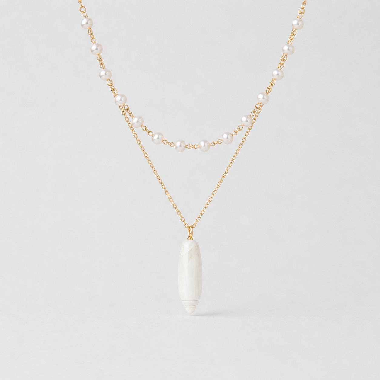 Swan Layered Necklace Ostella Shells