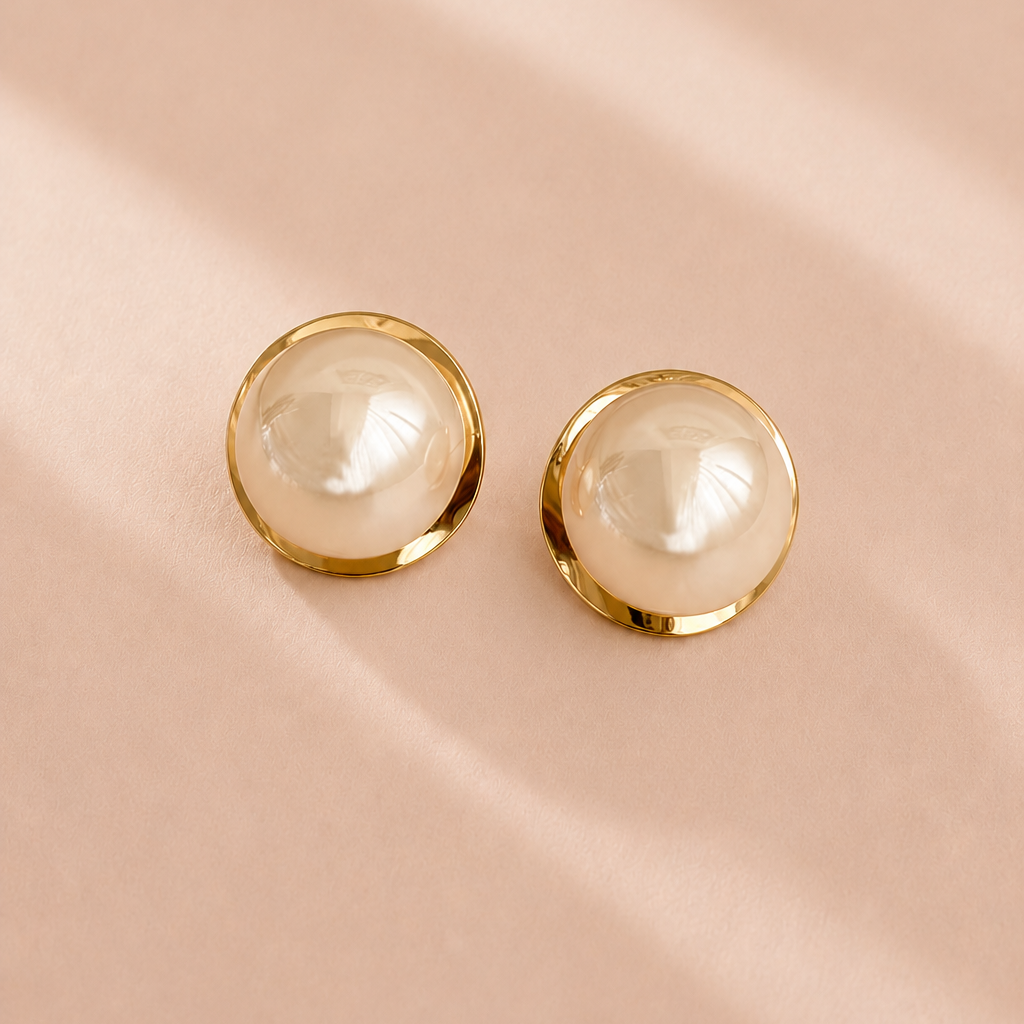 Bubble Pearl Studs Ostella Shells
