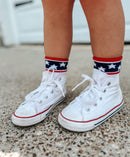 Stars and Stripes 4th of July Socks - Infant, Toddler, Youth & Adult Sizes Little Joy Co.