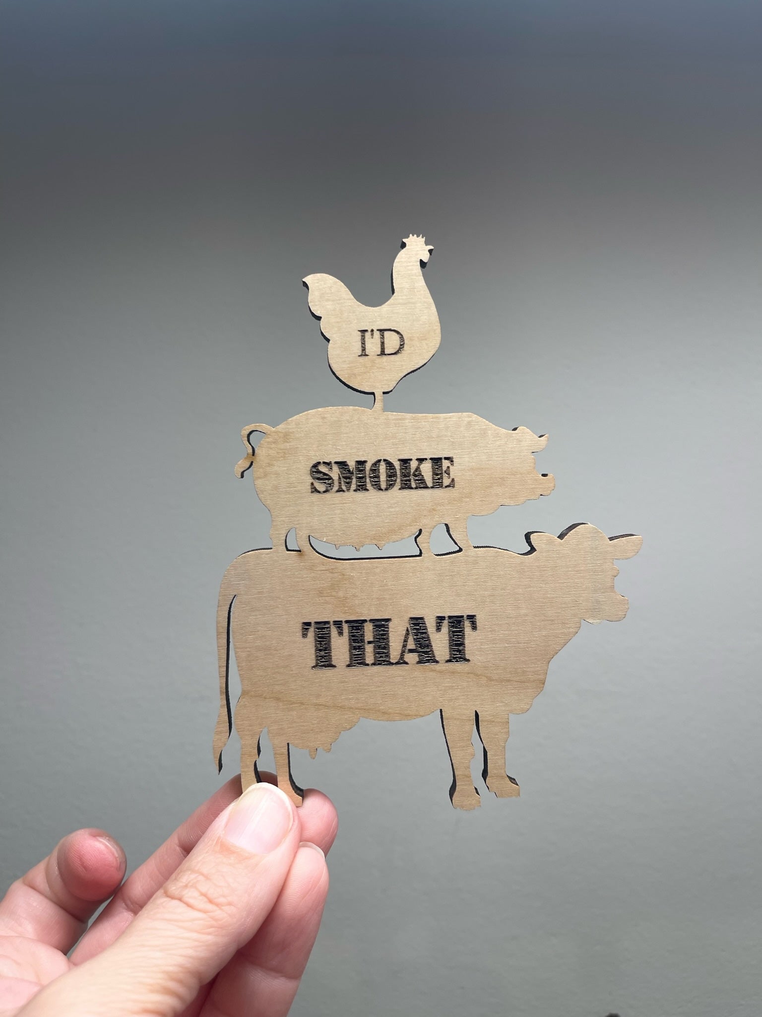 Chicken Pig Cow Magnet AVEL Woodworking