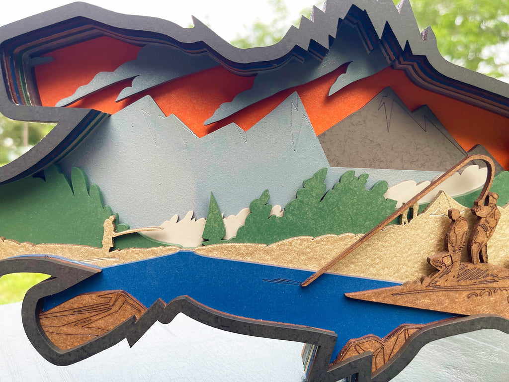 9 Layer Fish Mandala AVEL Woodworking