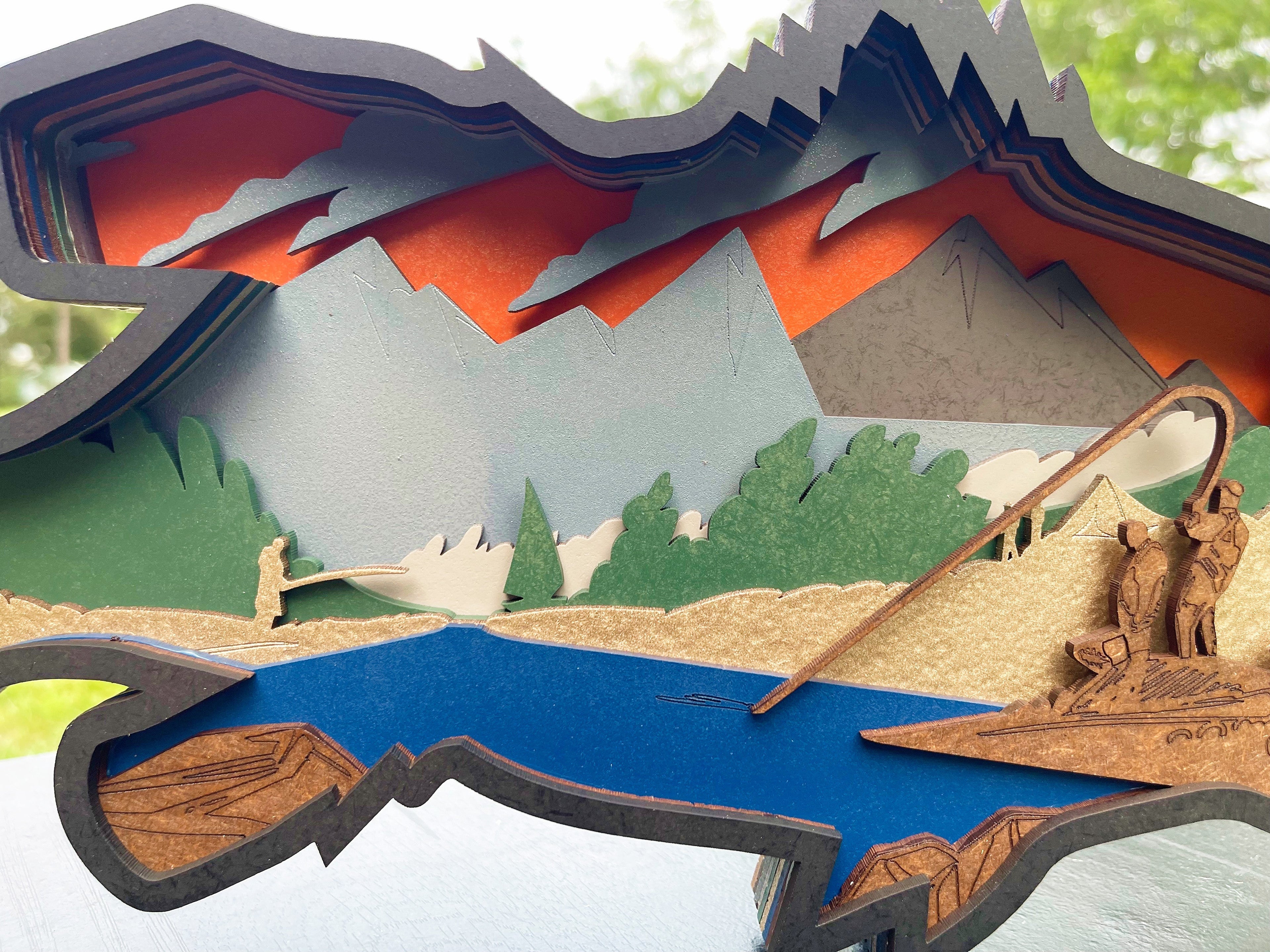 9 Layer Fish Mandala AVEL Woodworking