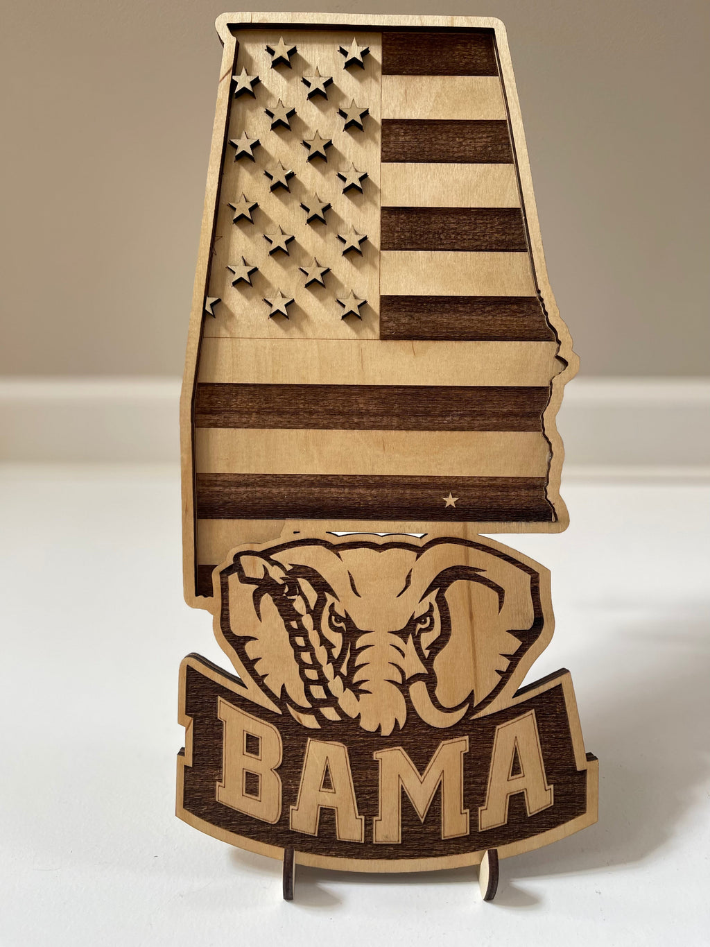 American Flag State Cut-Out AVEL Woodworking