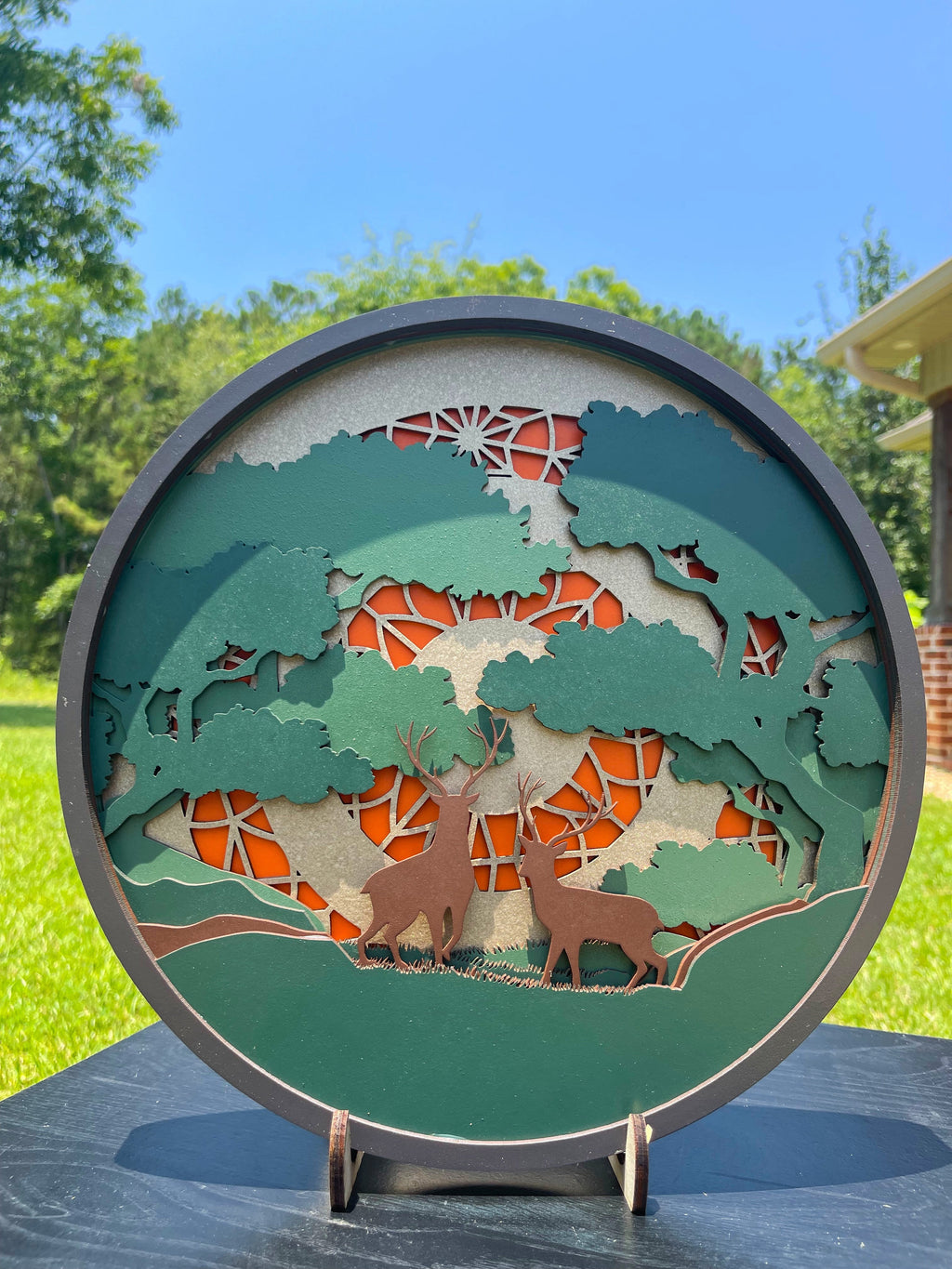 Deer Scenic Mandala AVEL Woodworking