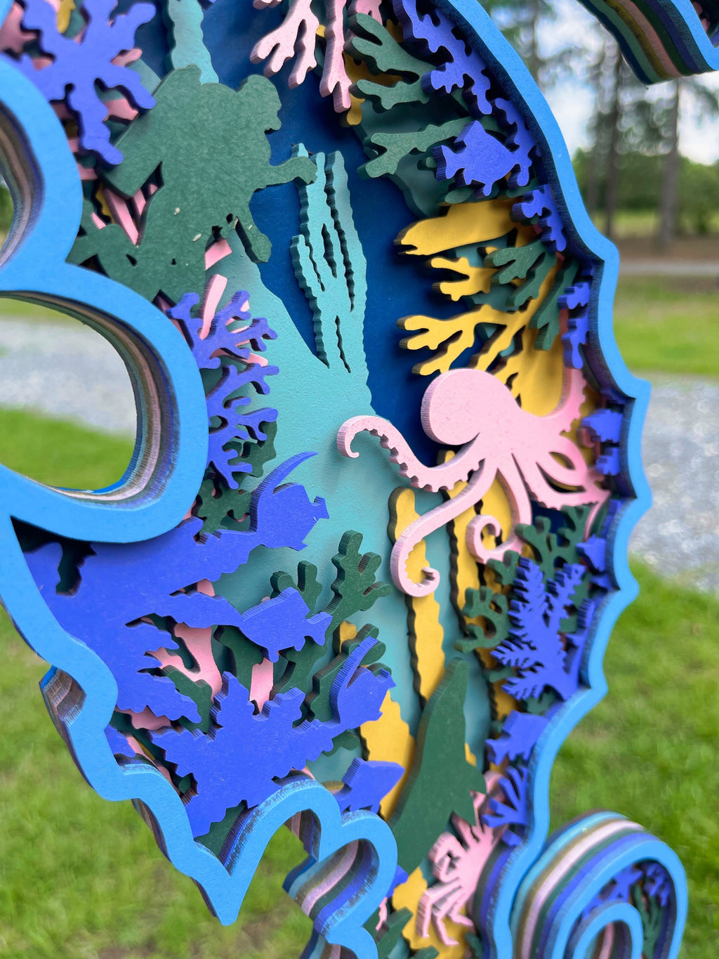 Seahorse Mandala AVEL Woodworking