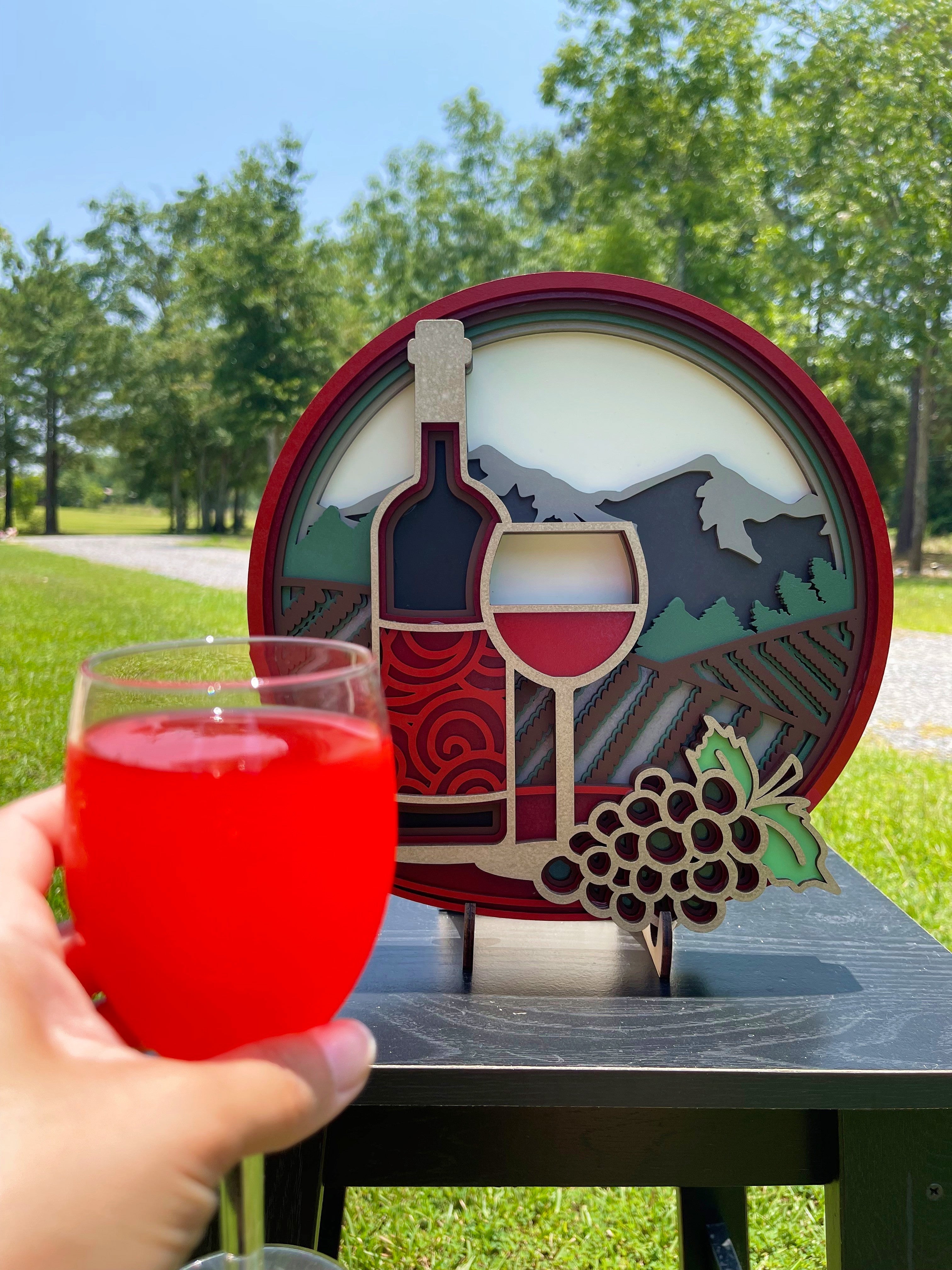 Wine Mandala AVEL Woodworking