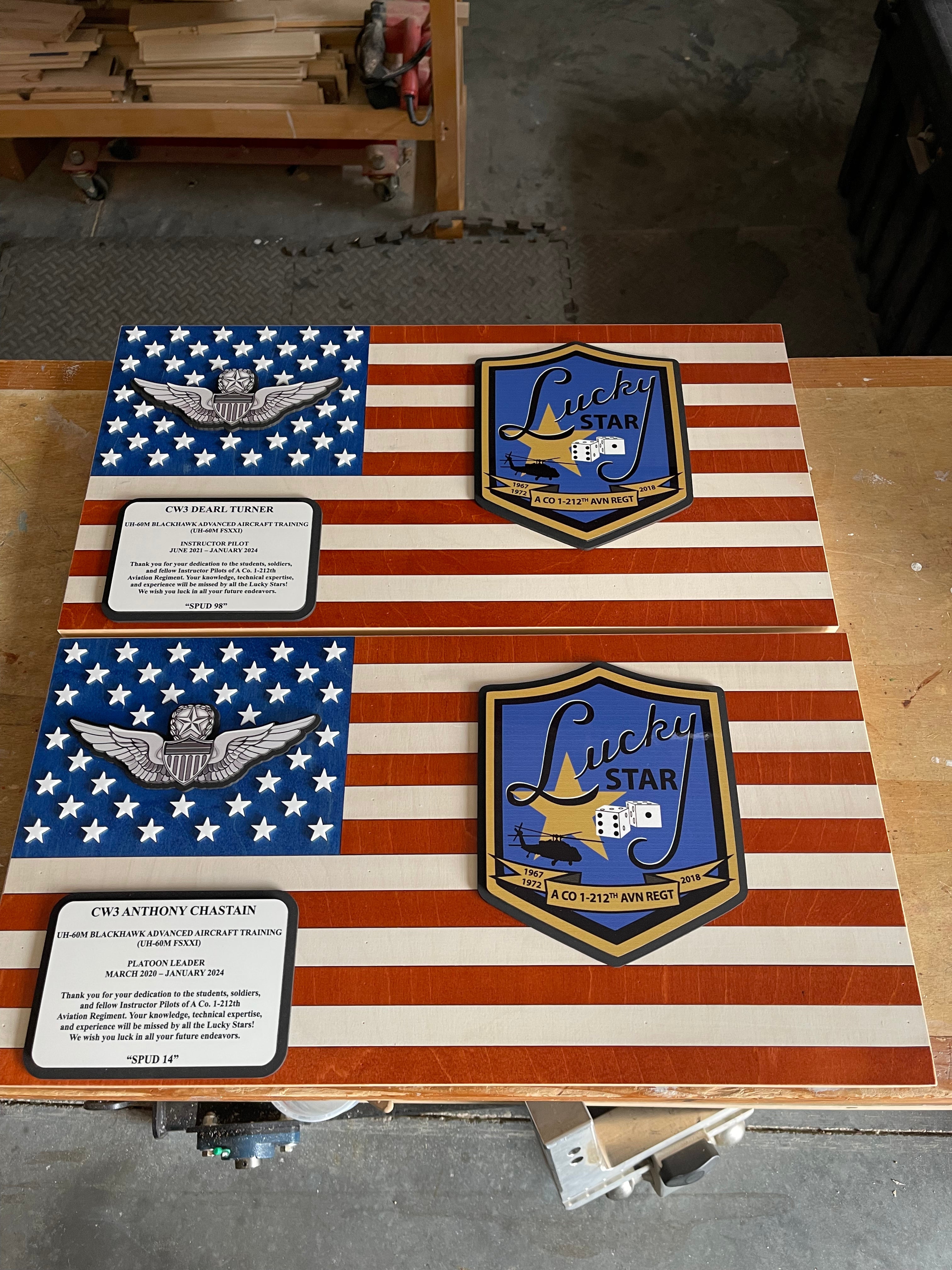 Medium American Flag (Stained) AVEL Woodworking