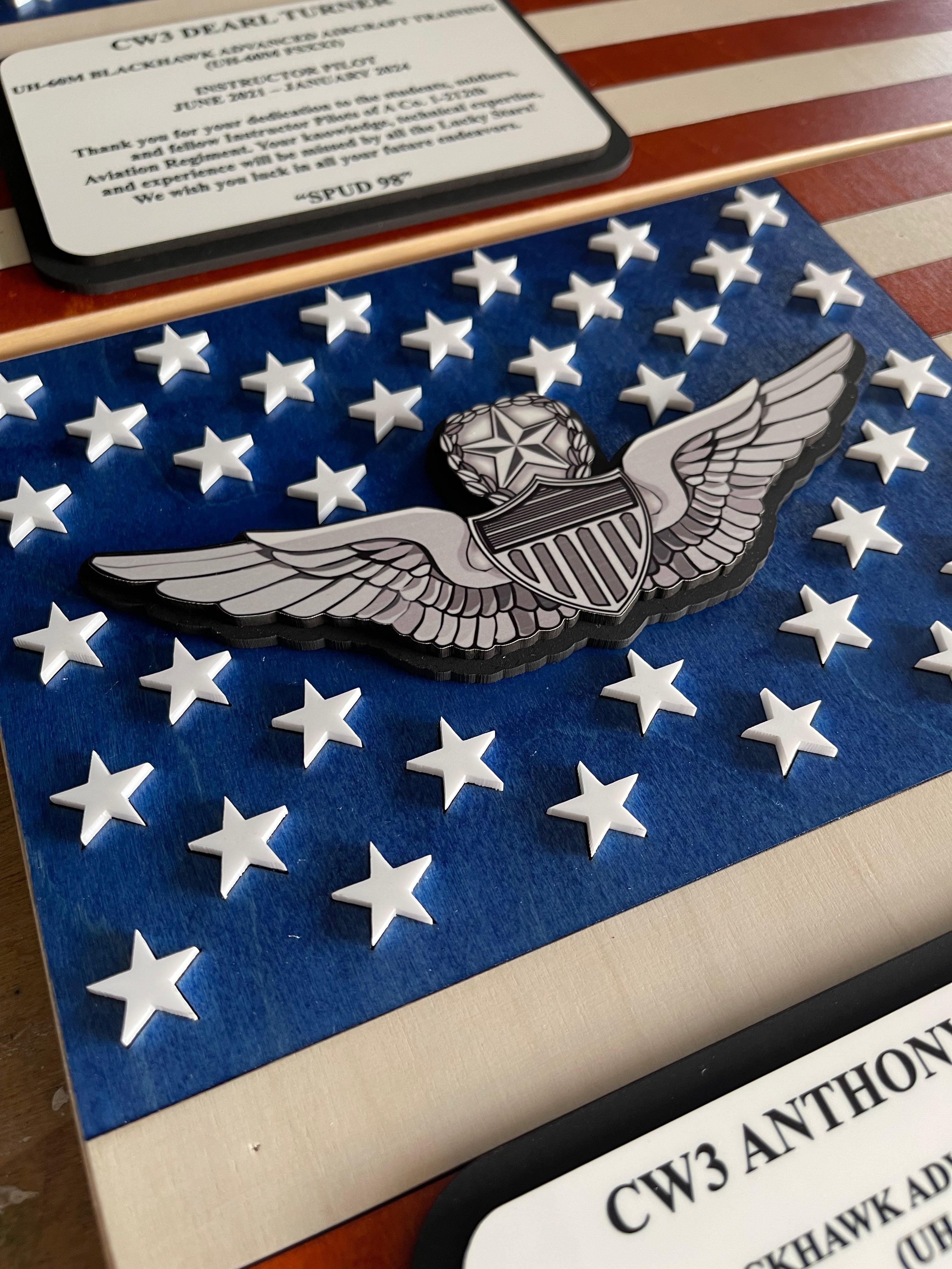 Medium American Flag (Stained) AVEL Woodworking