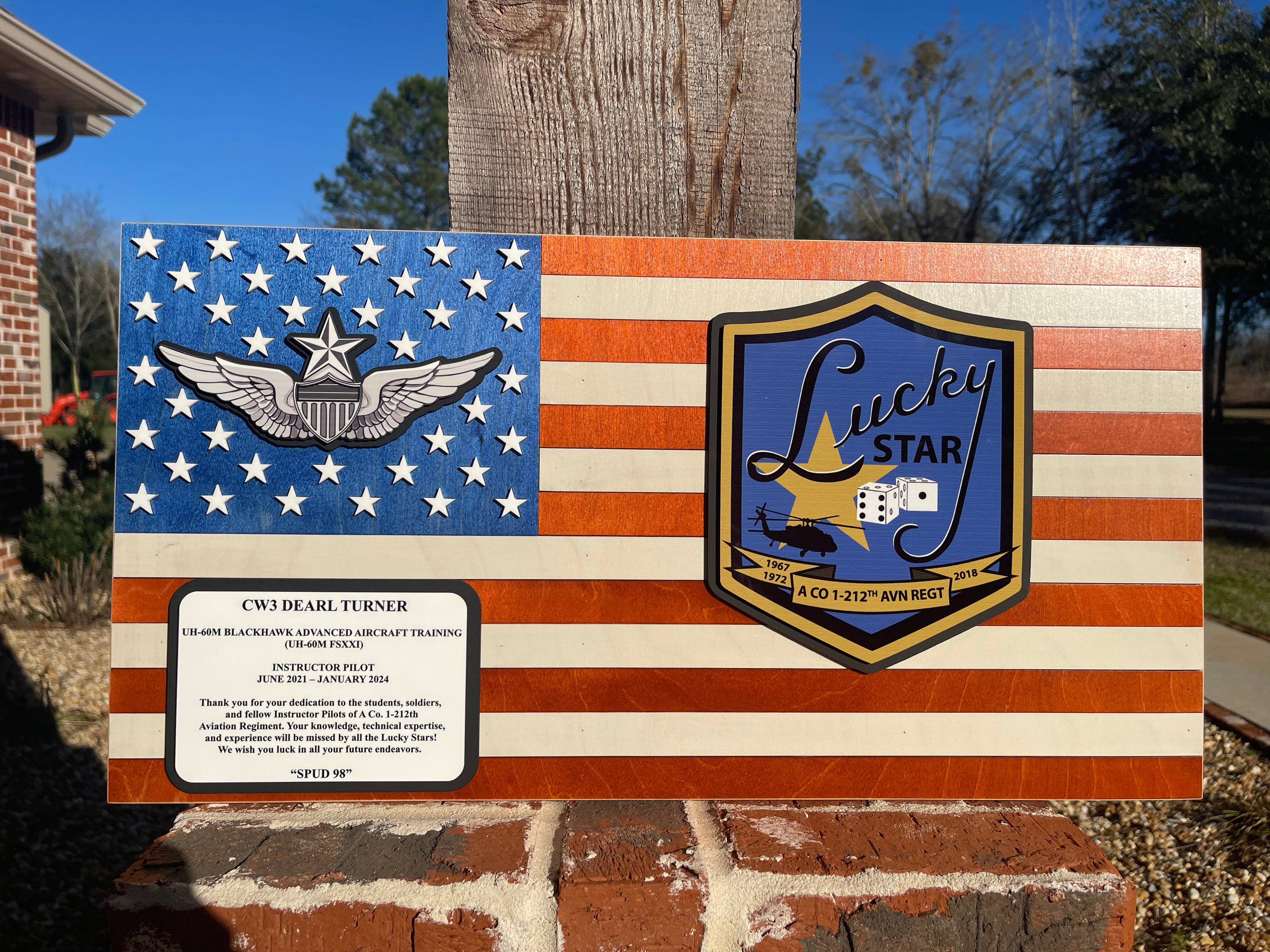 Medium American Flag (Stained) AVEL Woodworking