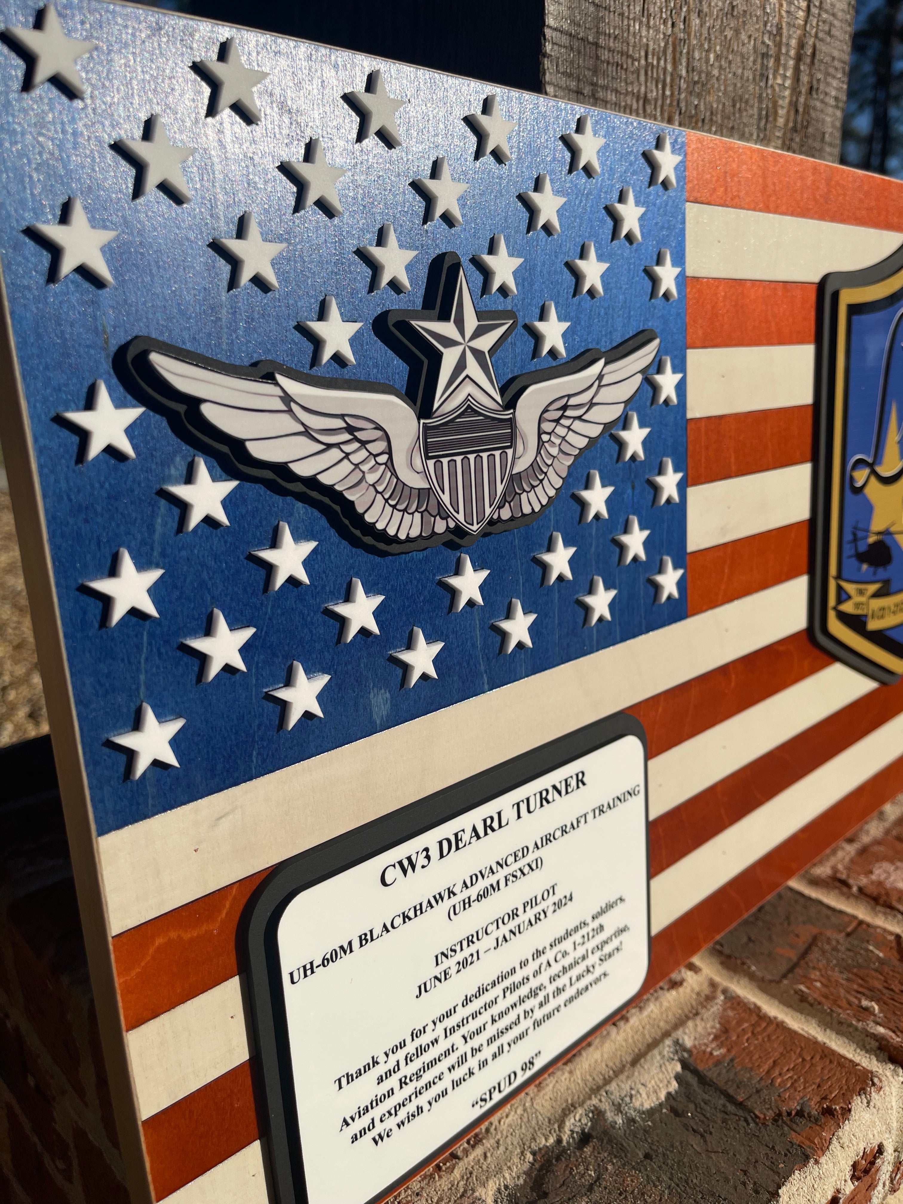 Medium American Flag (Stained) AVEL Woodworking