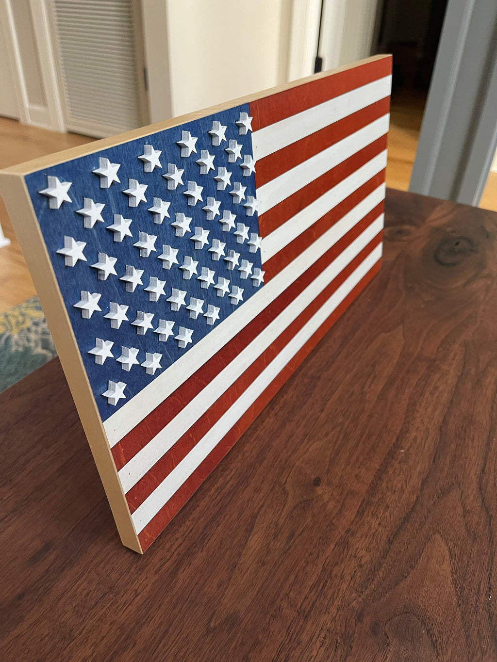 Mini Stained American Flag AVEL Woodworking