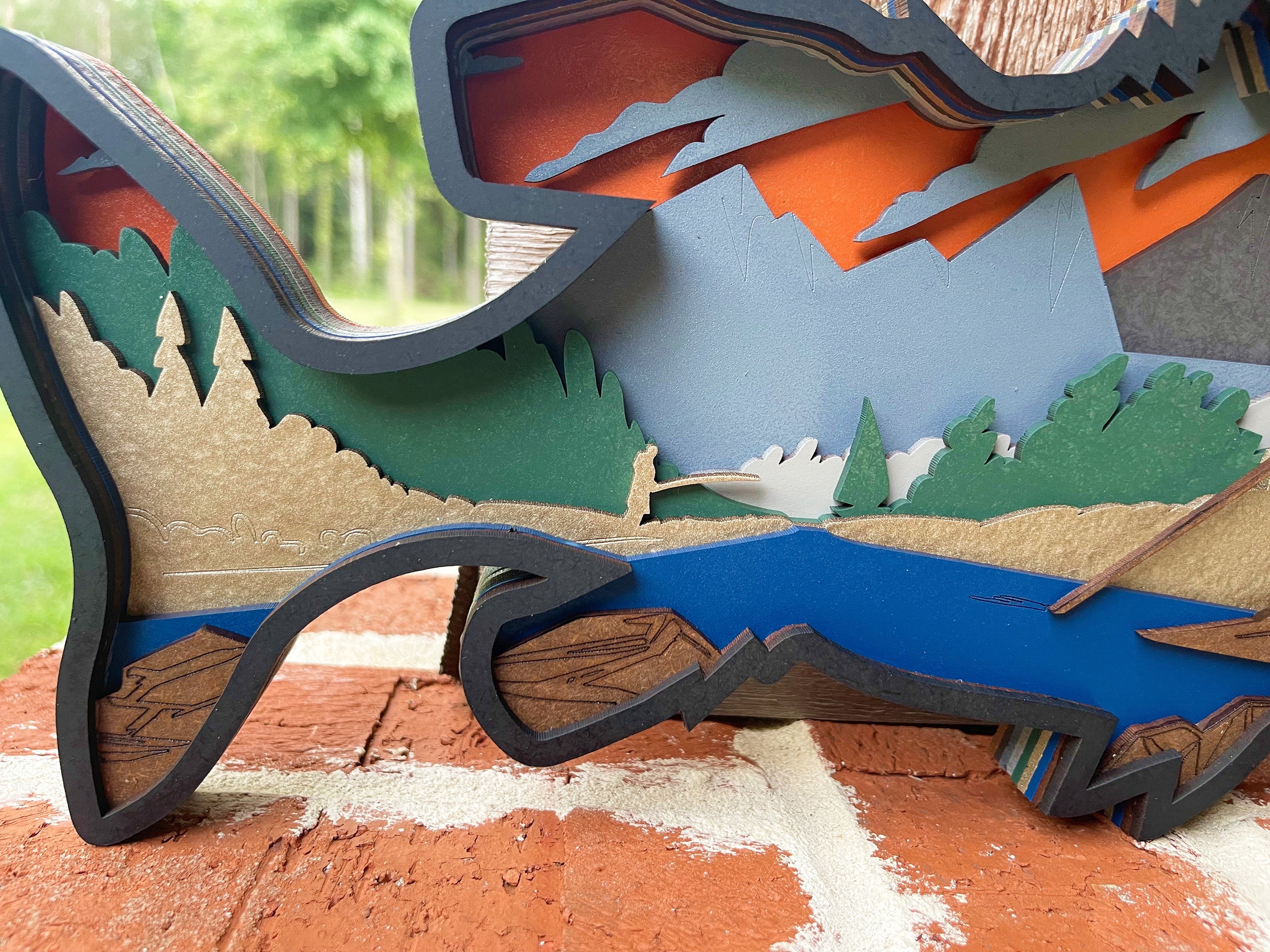 9 Layer Fish Mandala AVEL Woodworking