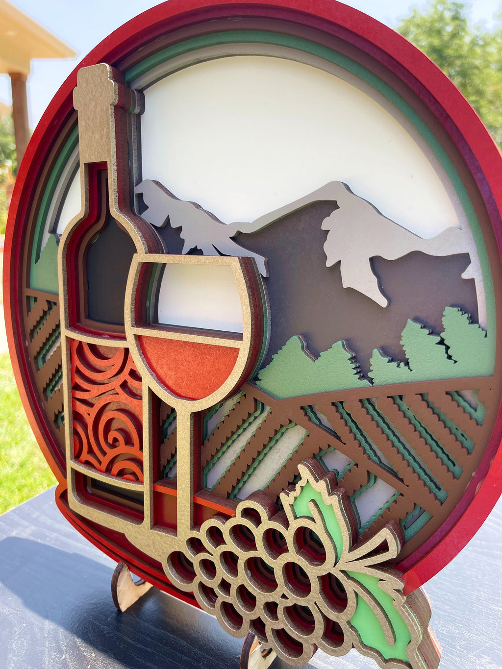 Wine Mandala AVEL Woodworking