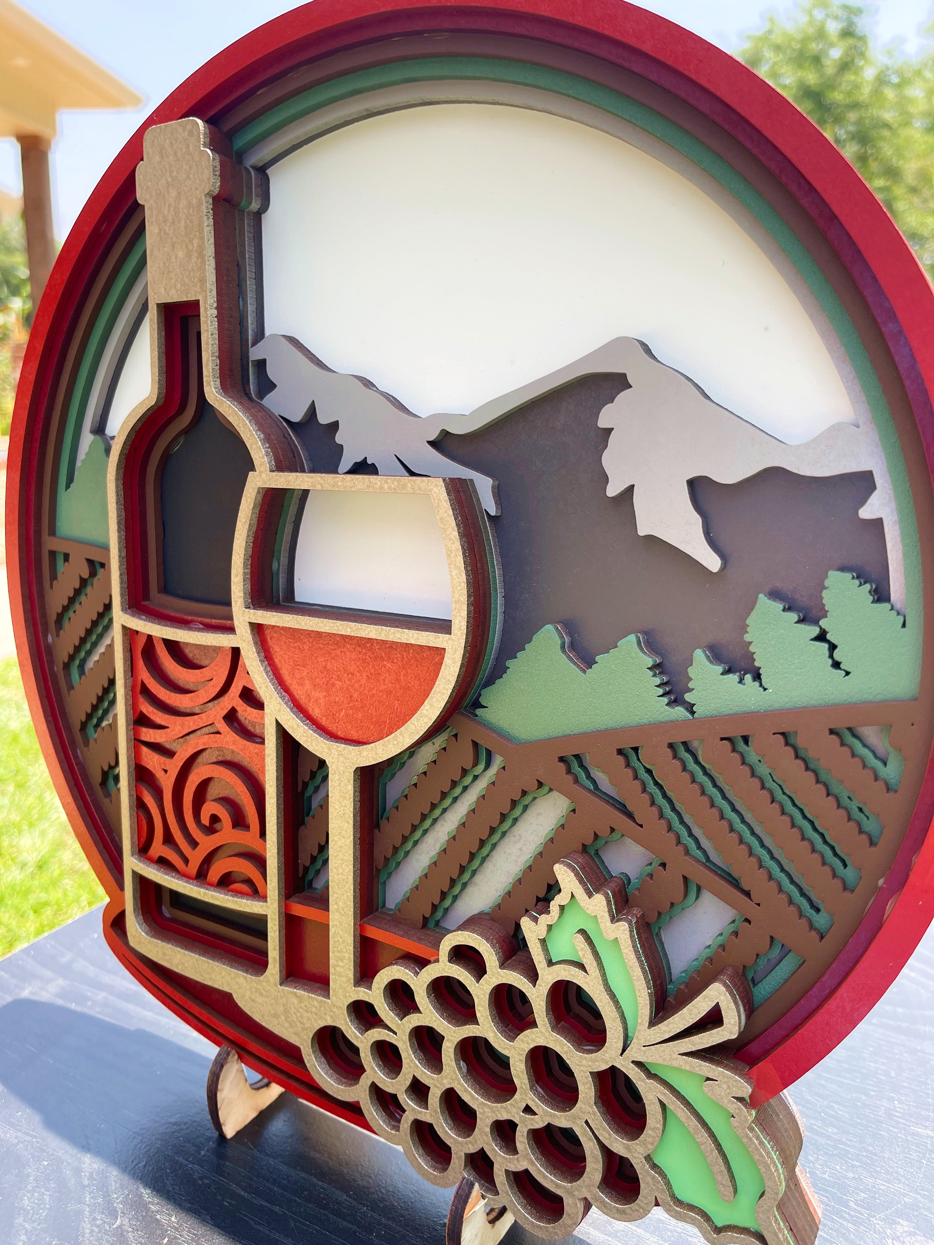 Wine Mandala AVEL Woodworking