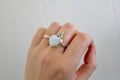 Opalite Heart Ring - Size 8