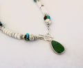 Nina Maria Turquoise toggle necklace on beaded chain